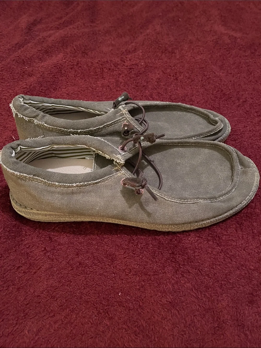 Hey Dude | Men’s Dark Brown Canvas Slip-On Loafers